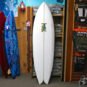 QUAD FISH 6'6" CLEAR SANDED - Image 1
