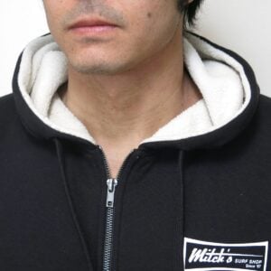 SHERPA HOODIE in BLACK - Image 3