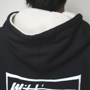 SHERPA HOODIE in BLACK - Image 4